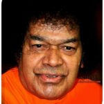 Shri Sathya Sai Baba Blessing Devotees Portrait Image