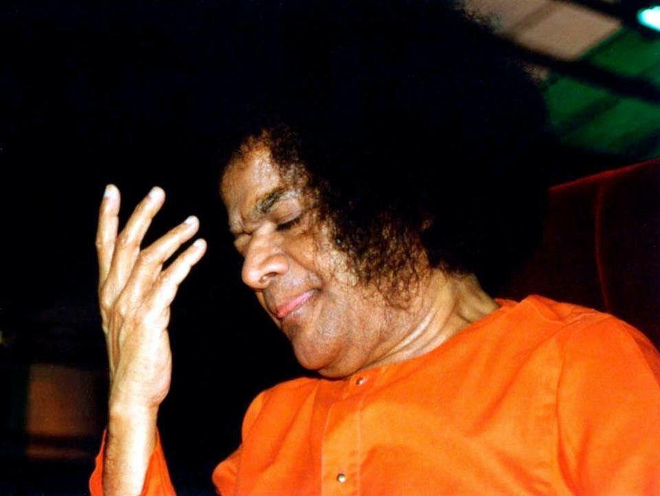 Shri Sathya Sai Baba Sacred Blessing Gesture Picture