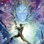 Arjuna receiving divine vision image