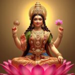 Goddess Lakshmi on lotus image