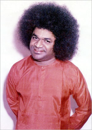 Shri Sathya Sai Baba Compassionate Blessing Close-Up Image