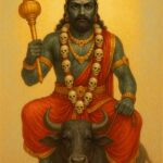 Lord Yama on buffalo image