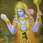 Lord Vishnu blessing sage with divine vision image