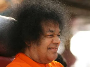 It is not Emptiness but a Super Cosmic Fullness 54 Shri Sathya Sai Baba divine smile picture.