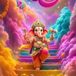 Lord Ganesha beneath radiant Om symbol