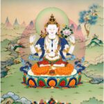 Divine Bodhisattva Seated On Sacred Lotus Throne