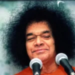 Sri Sathya Sai Baba speaking with divine smile