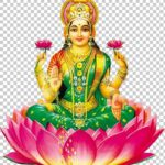 Divine Goddess Annapurna Seated On Sacred Lotus