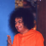 Sathya Sai Baba giving divine blessings.