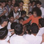 Bhagwan Shri Sathya Sai Baba blessing students image