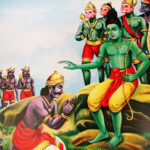 Lord Rama blessing Vibhishana with compassion