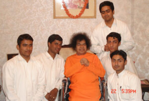 Bhagwan Shri Sathya Sai Baba with students image
