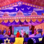 Sri Sathya Sai spiritual drama on decorated stage