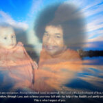 Bhagwan Shri Sathya Sai Baba with loving child