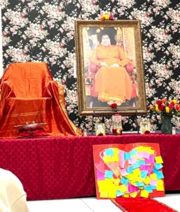Bhagwan Shri Sathya Sai Baba altar with portrait