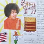 Student poster honoring Bhagwan Shri Sathya Sai Baba