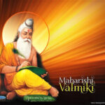 Maharishi Valmiki writing the sacred Ramayana