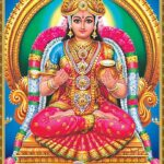 Divine Goddess Annapurna Seated With Sacred Food Bowl