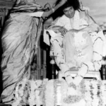 Bhagwan Shri Sathya Sai Baba receiving sacred blessings