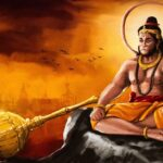 Lord Hanuman Meditating With Sacred Golden Gada
