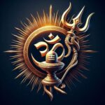 Sacred Om with Shiva Lingam and Trishul