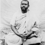 Swami Brahmananda meditating peacefully with divine wisdom and spiritual serenity always