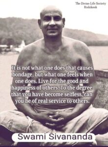 Swami Sivananda teaching selfless service and compassion