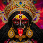 Goddess Kali with fierce divine form symbolizing protection and transformation