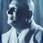 Swami Sivananda side profile portrait in deep meditation