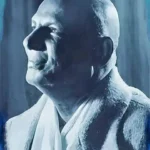 Swami Sivananda side profile portrait in deep meditation