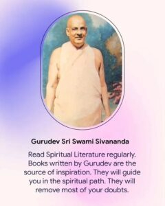 Swami Sivananda encourages daily Vedantic spiritual study