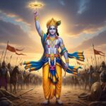 Lord Krishna guiding warriors with Sudarshana Chakra, Famous Krishna Temple