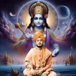 Devotee seeking God realization through divine grace meditation