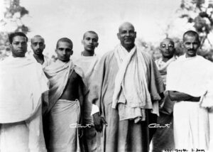 Spiritual guru with disciples teaching Rules for Japa and devotion
