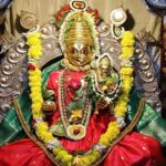 Adau Devaki Devi Maa idol beautifully adorned with flowers and ornaments
