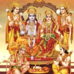 Holy Ram Darbar painting with Hindu deities