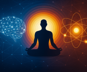 Meditation illustrating non duality consciousness mind and universe