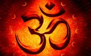 Sacred Om symbol representing eternal divine consciousness