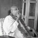 Swami Sivananda enjoying meal at Sivananda Ashram