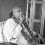 Swami Sivananda enjoying meal at Sivananda Ashram