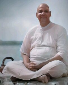 Swami Sivananda meditating on supreme Brahman consciousness
