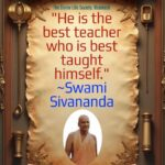 Swami Sivananda teaching self discipline through personal example