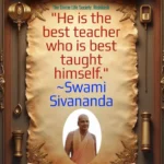 Swami Sivananda teaching self discipline through personal example