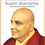 Illustration of Swami Sivananda with peace quote.