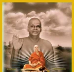 Swami Sivananda blessing devotees with divine compassion