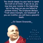 Swami Sivananda encourages truthful righteous living