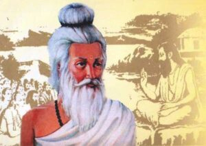 Maharishi Yajnavalkya teaching spiritual wisdom and Vedic knowledge