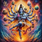 Cosmic Lord Shiva performing divine Tandava dance