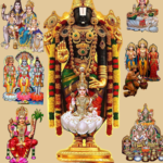 Sacred Lord Venkateswara With Divine Hindu Deities