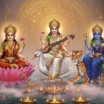 Divine Tridevi Lakshmi Saraswati Durga Together